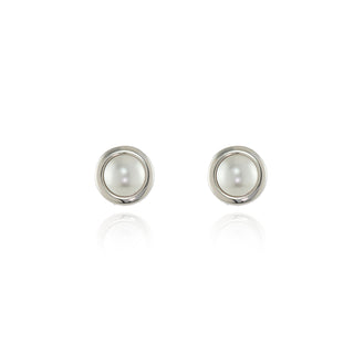 Pablo Pearl Silver Clip On Earrings