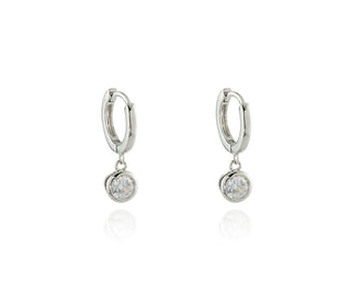 Renate Silver Huggie Earrings