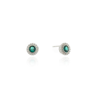 Fidelity Silver Emerald Earrings