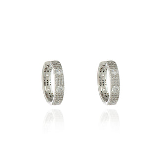 Fellini Medium 18mm Silver Hoop