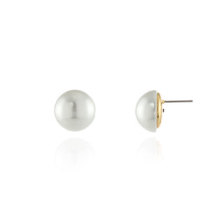 Bibi 14mm Pearl Silver Earrings