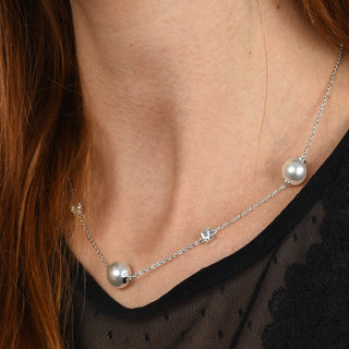 Halston Silver Pearl Necklace