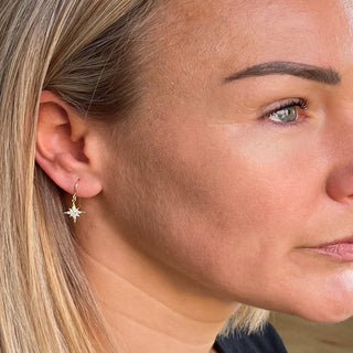 North Star Gold French Wire Earrings