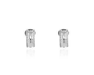 Scoop Rhodium Clip-On Earrings