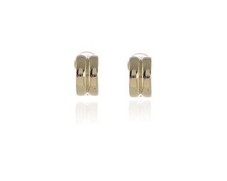 Suzy Polished Gold Clip On Earrings