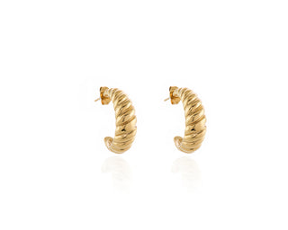 Tetsu Gold Hoop Earrings
