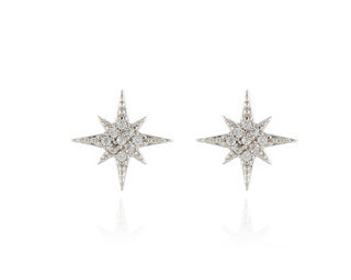North Star Silver Earrings