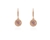 Crystal  Dara Lever Back Earrings  | Pink Gold Vintage Rose