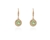 Crystal  Dara Lever Back Earrings  | Gold Peridot