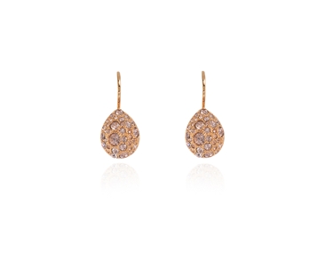 Crystal  Parisa Lever Back Earrings  | Pink Gold Vintage Rose