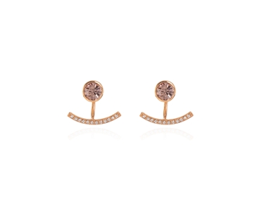 Crystal  Haile Pierced Earrings  | Pink Gold Vintage Rose
