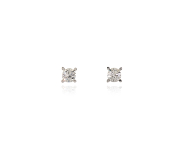 Crystal  Laine 6mm Pierced Earrings  | Rhodium Crystal
