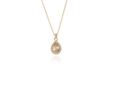 Crystal  Tamsin Pendant  | Gold Light Silk