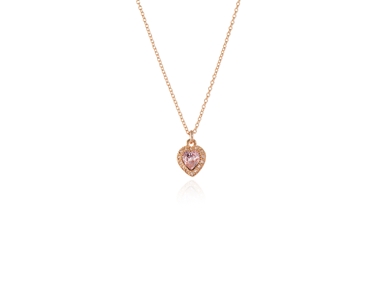Crystal  Ffion Pendant  | Pink Gold Rosaline