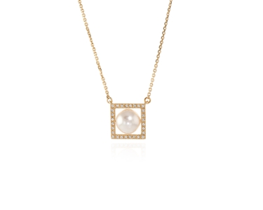 Crystal  Thisbe Pendant  | Gold White Pearl