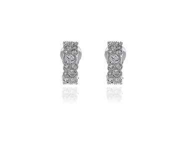 Crystal  Halia Clip Earrings  | Rhodium Crystal