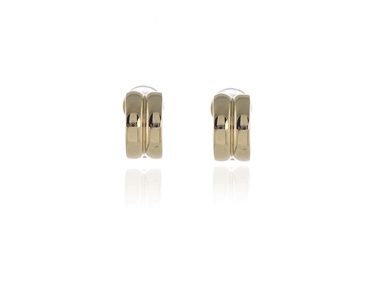 Crystal  Suzy Clip Earrings  | Gold Polished