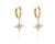 North Star TW Top Wire Earring   Gold Crystal