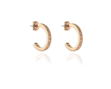 Crystal  Saga/M Pierced Earrings  | Pink Gold Crystal