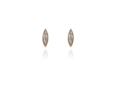 Crystal  Sphinx Pierced Earrings  | Gold Crystal