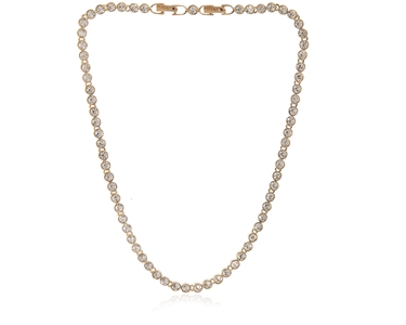 Crystal  Tennis Necklace  | Gold Crystal