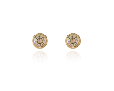 Crystal  Thisbe Pierced Earrings  | Gold Luminous Green