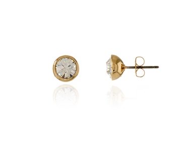 Crystal  Thisbe Pierced Earrings  | Gold Crystal
