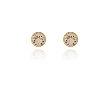 Crystal  Thisbe Pierced Earrings  | Gold Light Silk