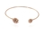 Crystal  Bly Spring Bangle  | Pink Gold Light Peach