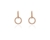 Crystal  Lara Drop Pierced Earrings  | Pink Gold Crystal