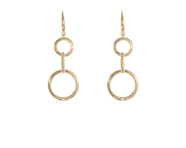 Crystal  Lara Long Lever Back Earrings  | Gold Polished