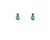 Crystal  Forget-Me-Not Stud Earrings  | Rhodium Light Turquoise
