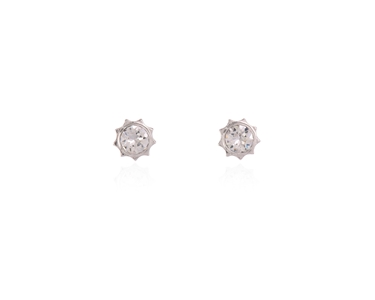 Crystal  Bly Stud Earrings  | Rhodium Crystal
