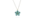 Crystal  Forget-Me-Not Pendant  | Rhodium Light Turquoise