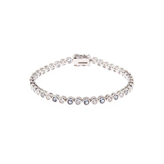 Dawn Silver Aqua Tennis Bracelet