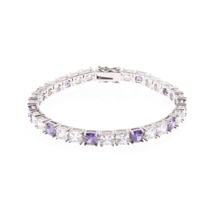 Adele Silver Tanzanite Tennis Bracelet
