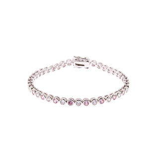 Dawn Silver Rose Tennis Bracelet