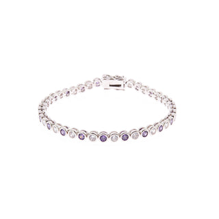 Dawn Silver Tanzanite Tennis Bracelet