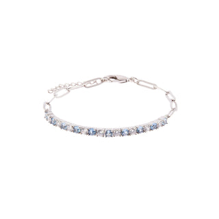 Ella Silver Aqua Tennis Bracelet
