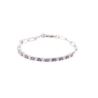 Ella Silver Tanzanite Tennis Bracelet