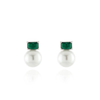 Corin Silver Emerald Clip On Earrings