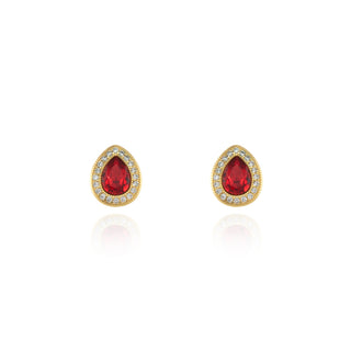 Talma Ruby Gold Earrings