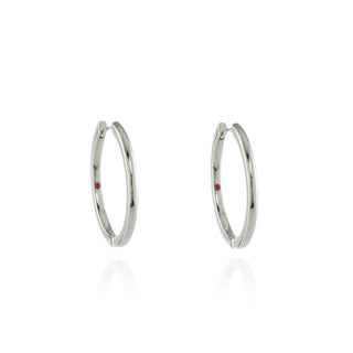Henley Large 25mm Huggie Silver Hoop