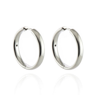 Sabrina Large 25mm Silver Hoop