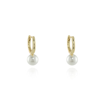 Padma 8mm Pearl Gold Hoop