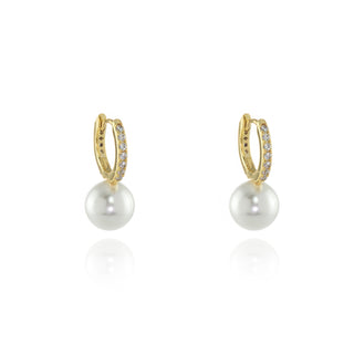 Persia 10mm Pearl Gold Hoop