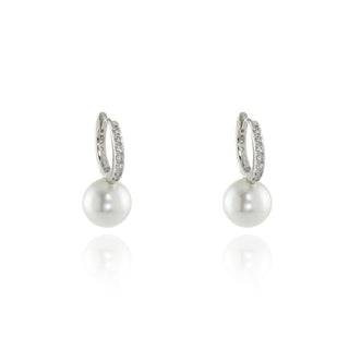 Persia 10mm Pearl Silver Hoop