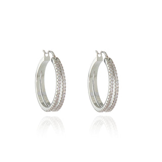 Daniela Large 18mm Silver Hoop