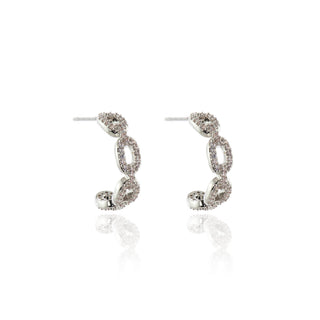 Freya  Silver Hoop Earrings