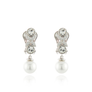 Petra Silver Clip On Earrings